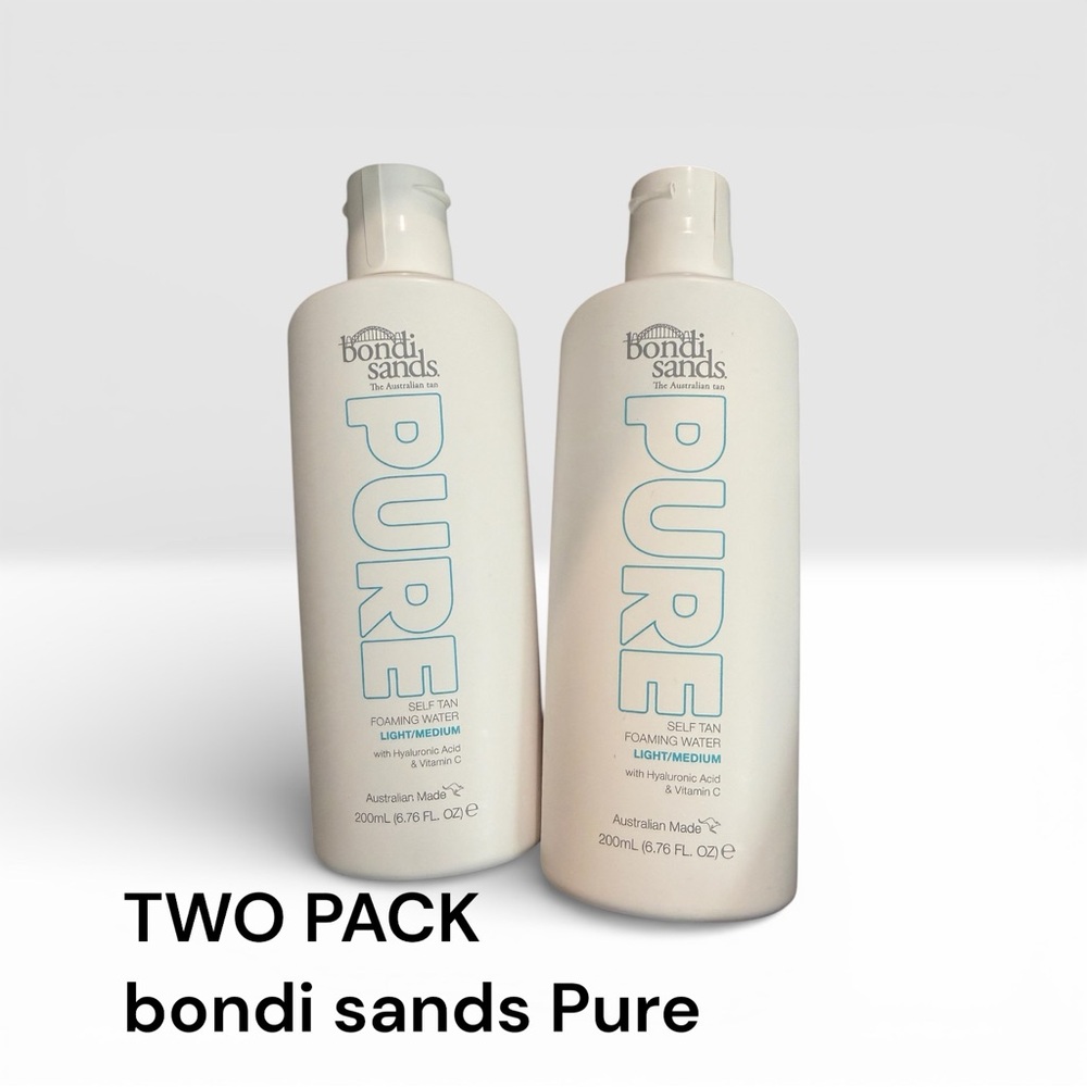 Bondi Sands Pure Self Tan Foaming Water 2 PACK Light/Medium 6.76 fl oz